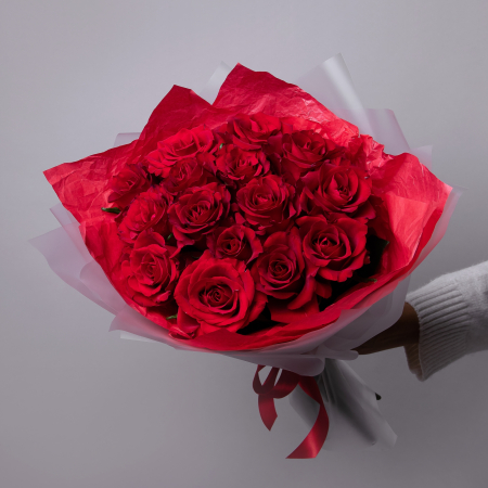 Букет Роза "Эвер Ред" 