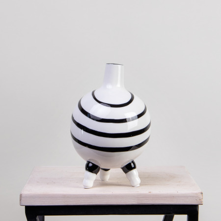 Ваза ГК Этника 21F127-2B  бел/черн