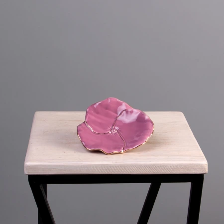 Фигурка ГК Тарелка — цветок (сиреневый) 727-491 11*11*3см.