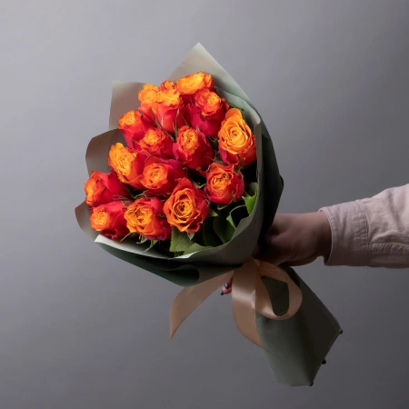 Букет из оранжевых роз 