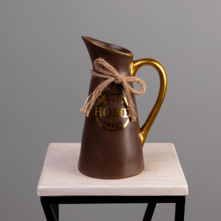 Ваза ГК Кувшин (коричневый с золотом) 16-0131