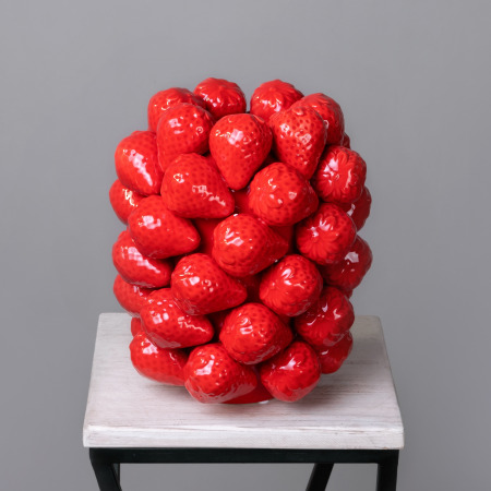 Ваза ГК Клубника 205-134 Красный 21*21*24 см