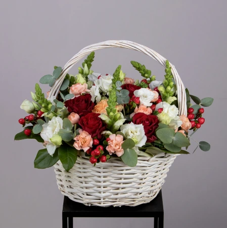 Композиция "Корзина" микс (средняя) 