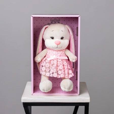 Игрушка Зайка Лин В Кружевном Розовом Платье, 20 см, в Коробке