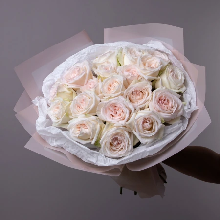 Букет Роза пионовидная "Вайт О'Хара" 