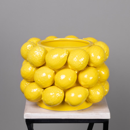 Ваза ГК Сицилия 205-123 Желтый 26*26*19 см