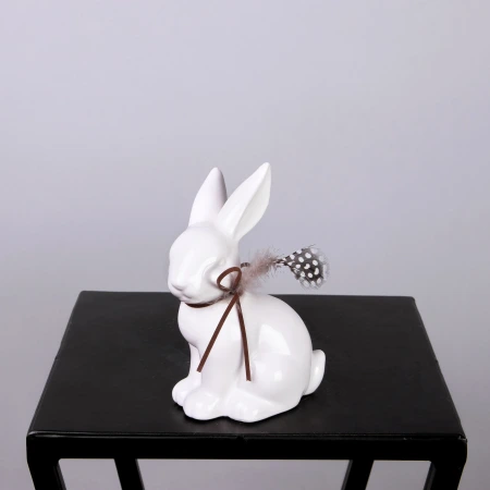 Фигурка ГК Зайка с бантиком 852-014 10*7*14 см