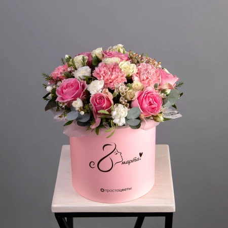 Шляпная коробка 8 марта М 