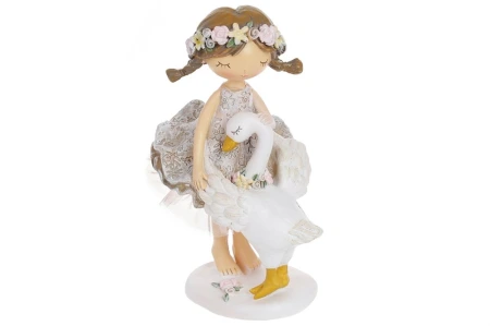 Фигурка ГК "Девочка с лебедем" 831-272  8*11,5*17см.
