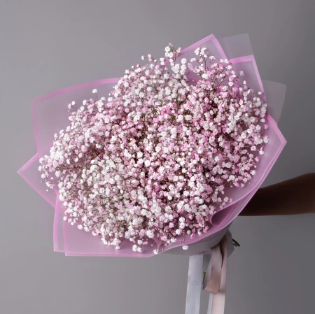 Букет Гипсофила "Крашенная светло-розовая" 