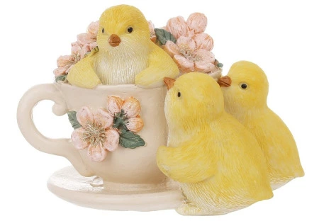 Фигурка ГК Цыплята в чашке 708-360 11*8*7,5см