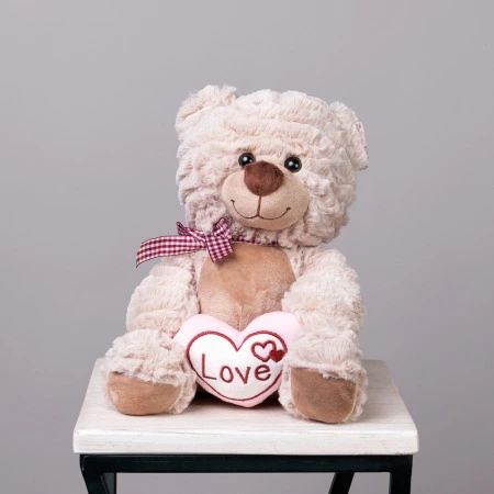 Игрушка Мишка Обаяшка с сердцем, 23 см