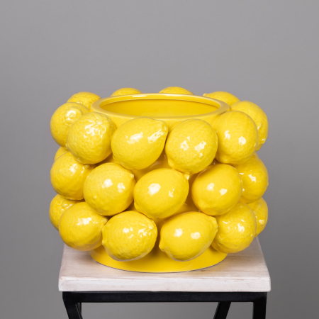 Ваза ГК Сицилия 205-123 Желтый 26*26*19 см