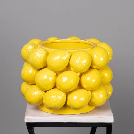 Ваза ГК Сицилия 205-123 Желтый 26*26*19 см