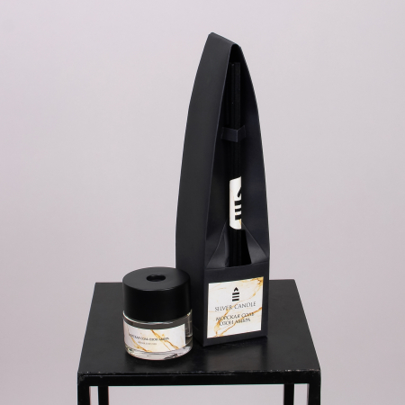 Ароматический диффузор SvCdle для дома 50 мл 7 палочек, Черный, Морская соль Озон Амбра