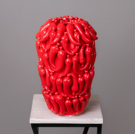 Ваза ГК Чили 205-142 Красный 21*21*33 см