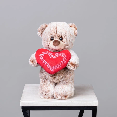 Игрушка Мишка Добряшка с Сердцем, 25 см