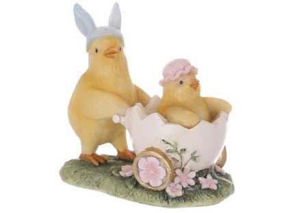 Фигурка ГК Цыплята с тележкой 708-213 10,5*6,5*10см.