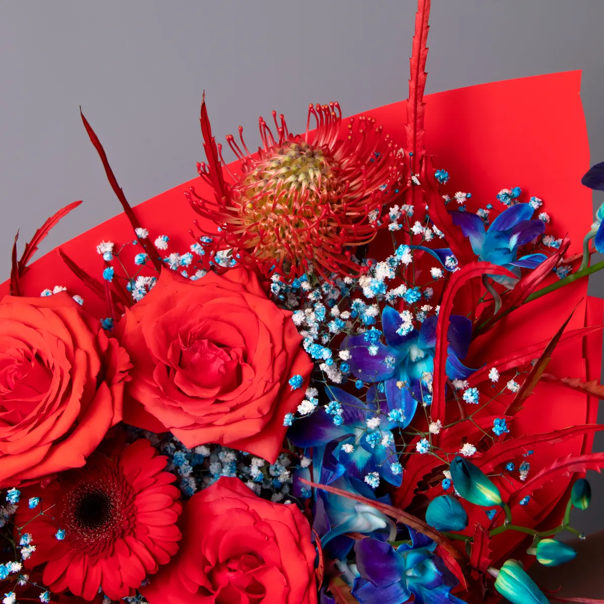 Флористический букет "Ночное пламя"_4