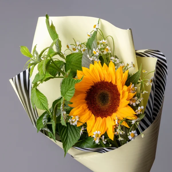 Флористический букет "Маленькое солнце"_3