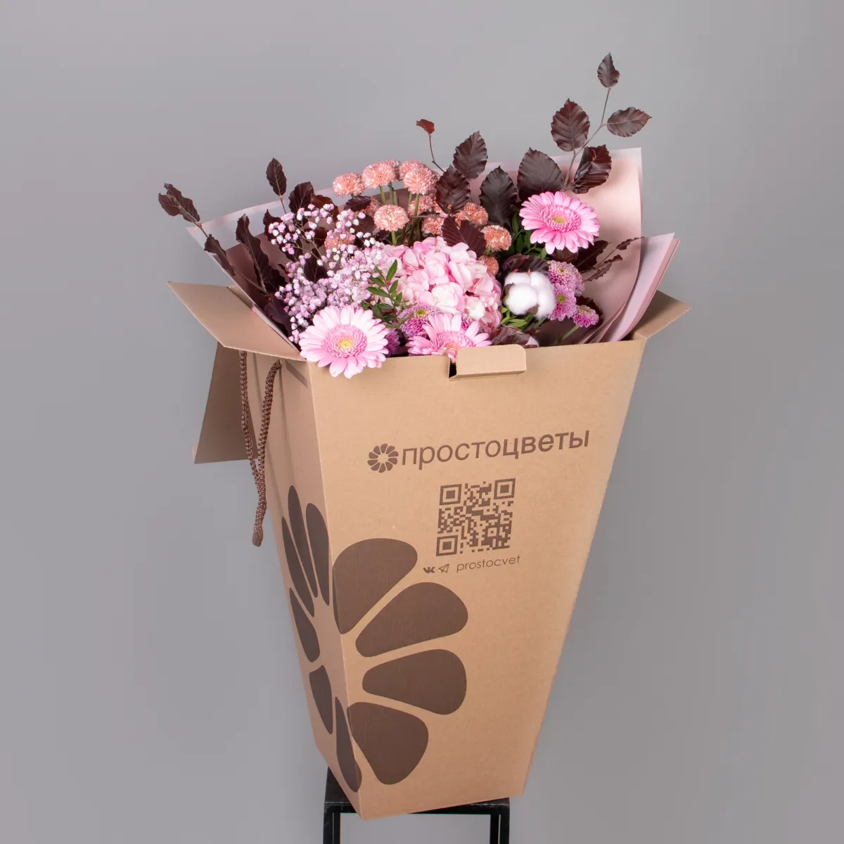 Флористический букет "Розовый сон"_6