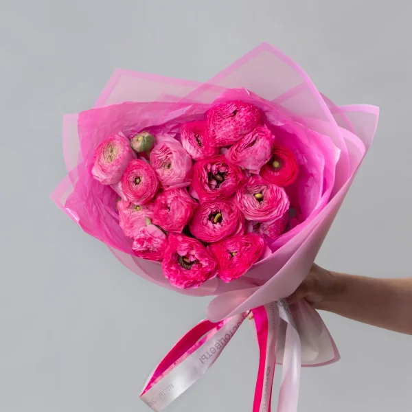 Букет Ранункулус "Элеганс Хот Пинк"_1