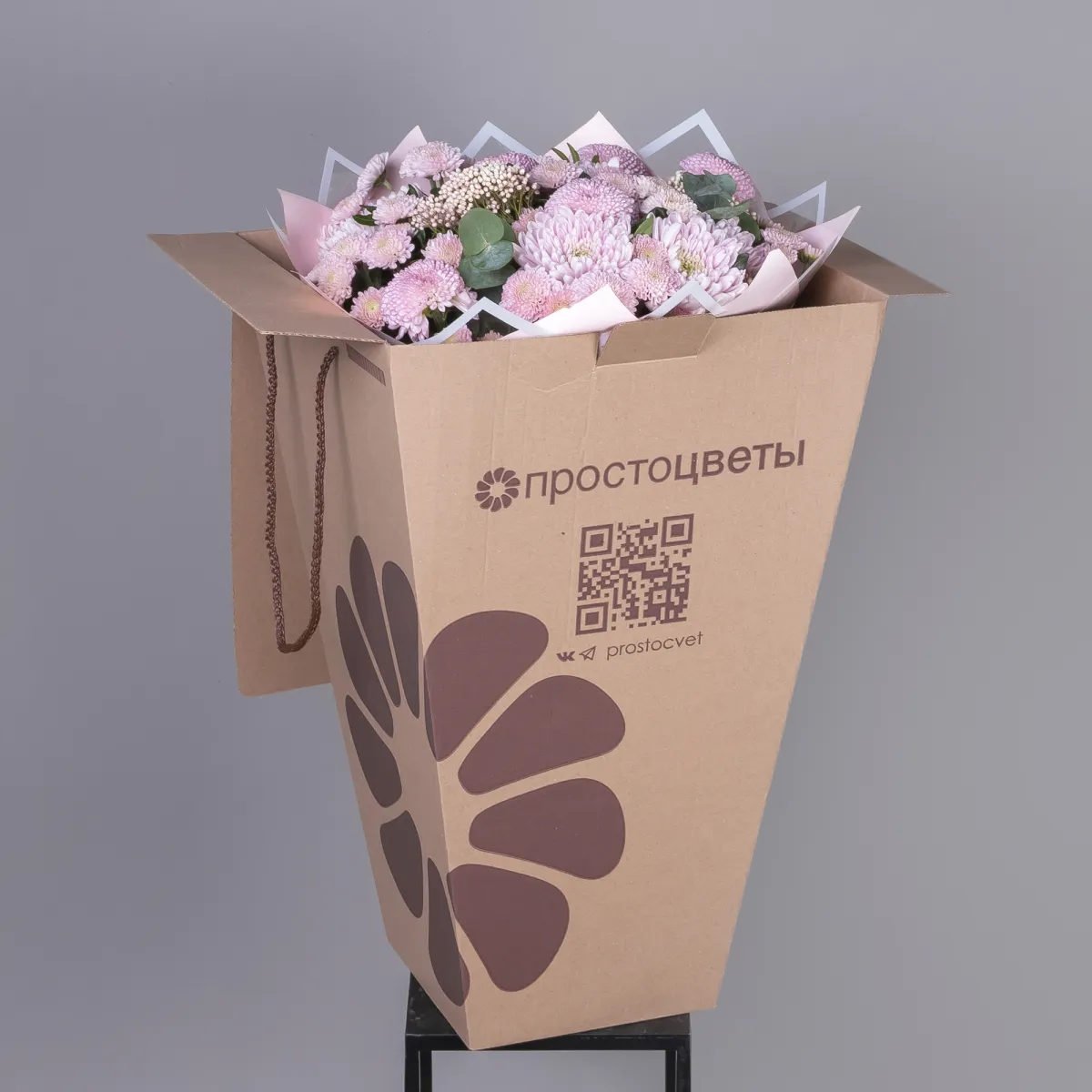 Флористический букет "Розовая дымка"_6