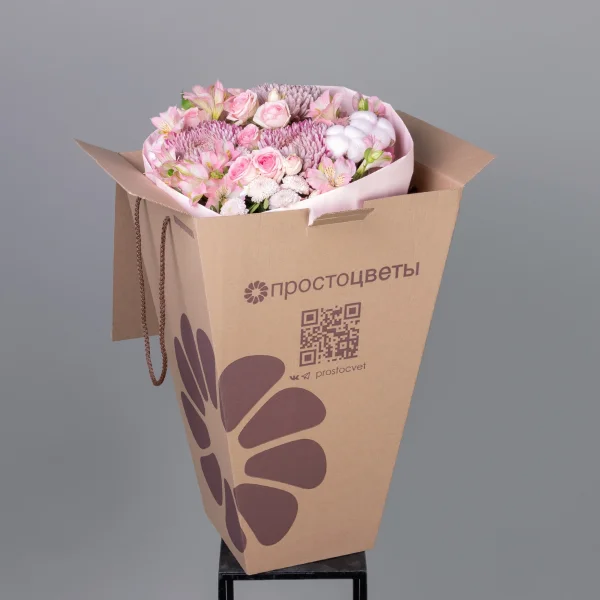 Флористический букет "Сахарная вата"_5