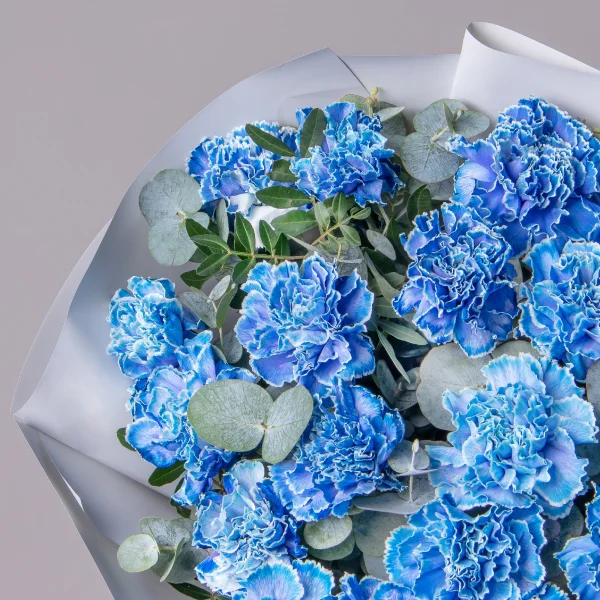 Флористический букет "Голубые Диантусы"_3