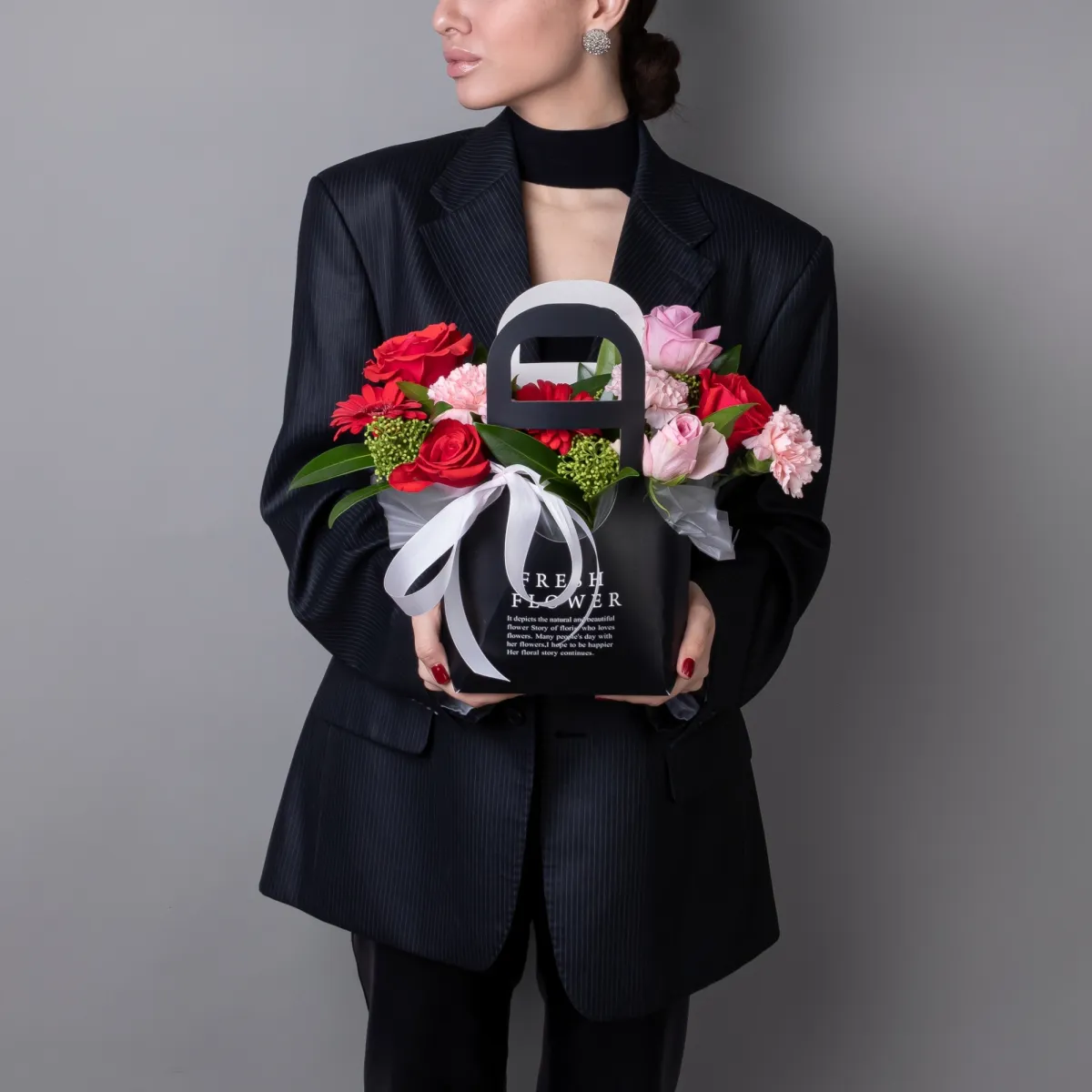 Композиция "Сумочка с красной герберой"_2