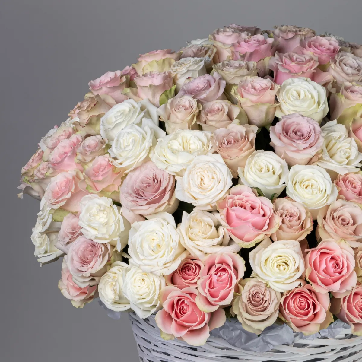 Композиция "Корзина 151 нежный поцелуй"_3