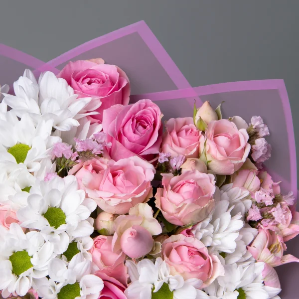 Флористический букет NEW "Панакотта S"_5