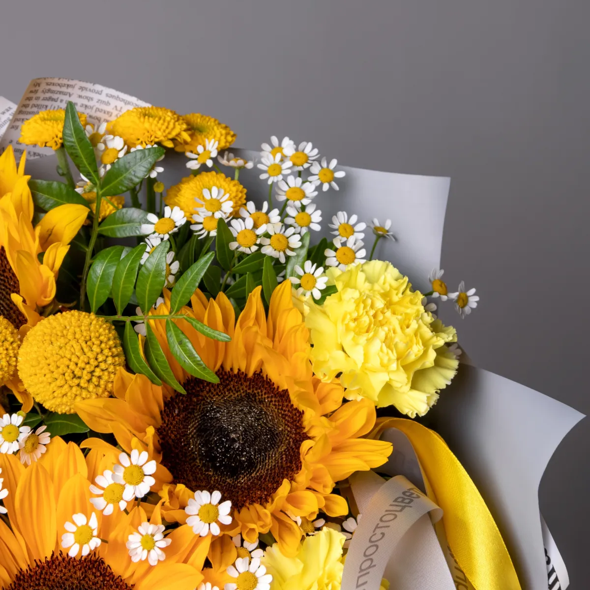 Флористический букет "Золотое поле М"_5