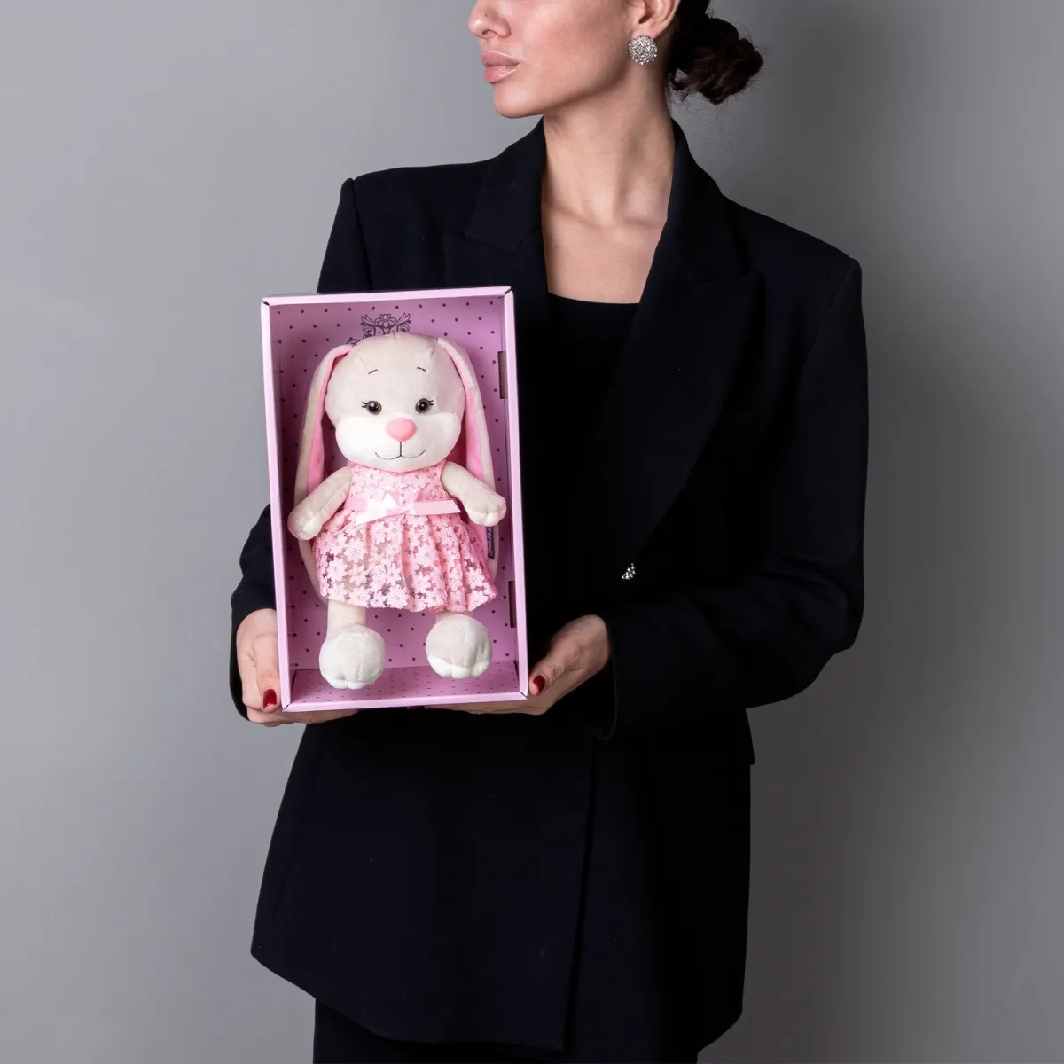 Игрушка Maxitoys, Зайка Лин В Кружевном Розовом Платье, 20 см, в Коробке_2