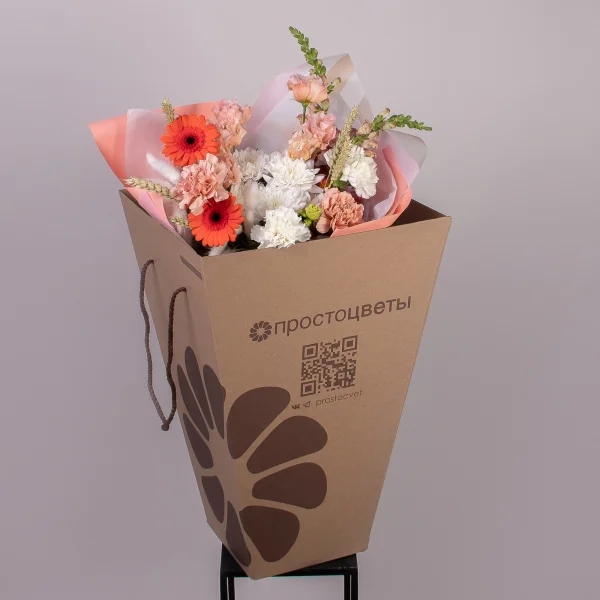 Флористический букет "Теплые объятия"_6