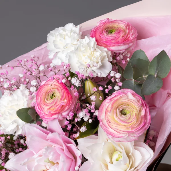 Флористический букет "Рассветная роса"_4