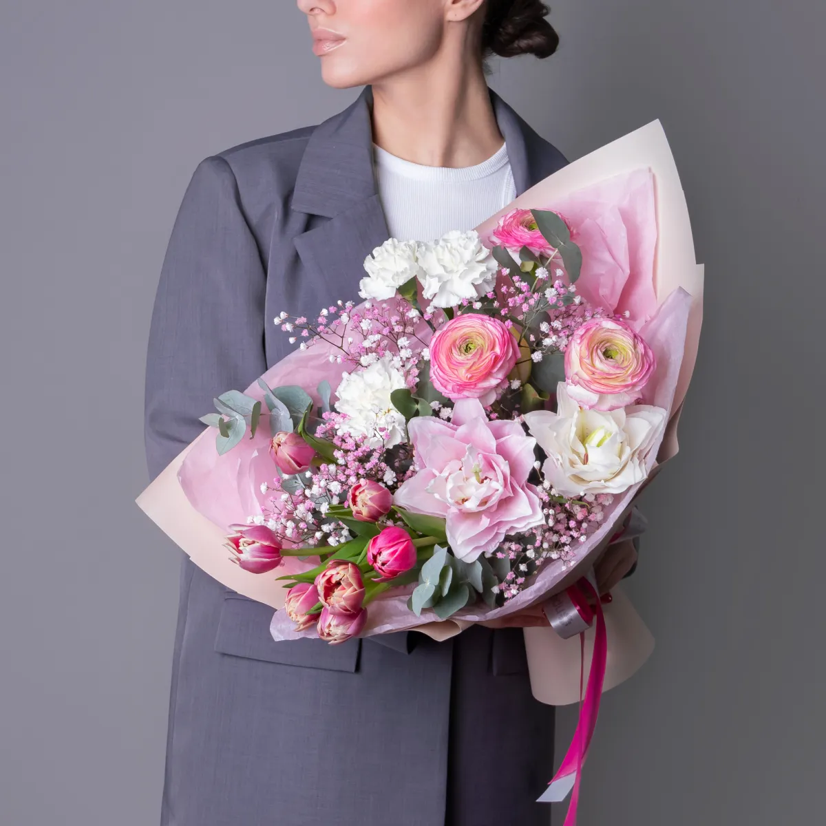 Флористический букет "Рассветная роса"_1