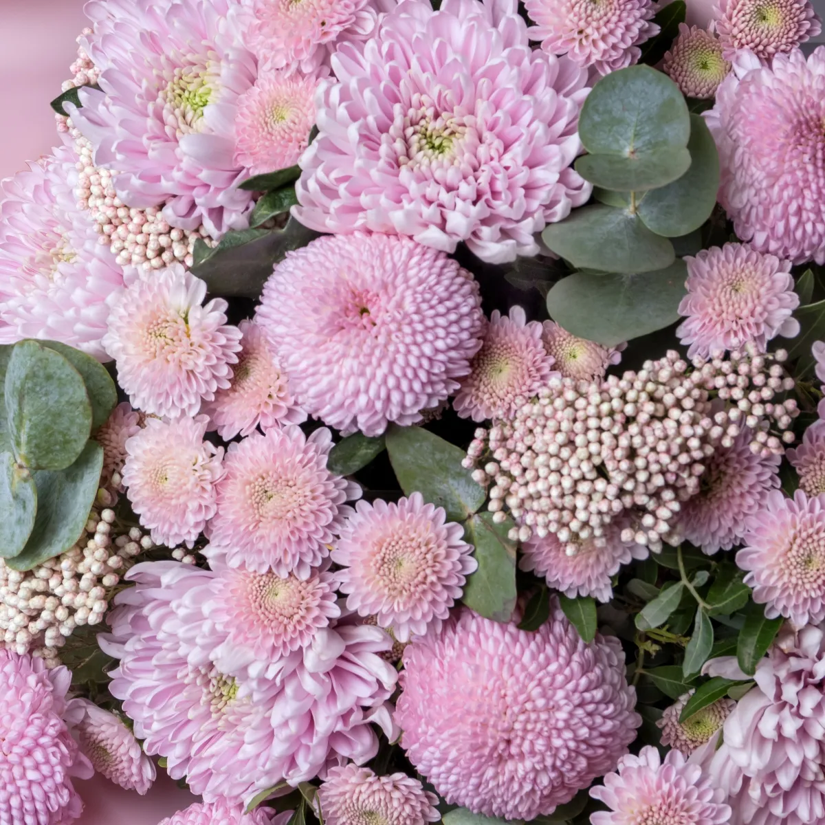 Флористический букет "Розовая дымка"_4