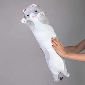 Игрушка Кот Батон Серый, 70 см