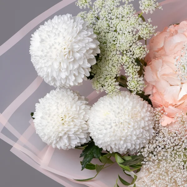 Флористический букет "Сливочное облако"_4
