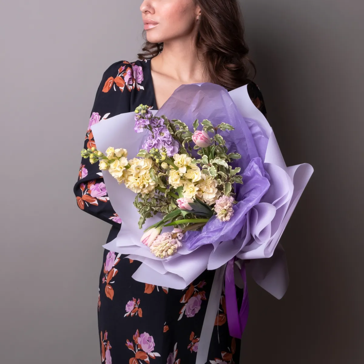 Флористический букет "Лавандовый раф"_2