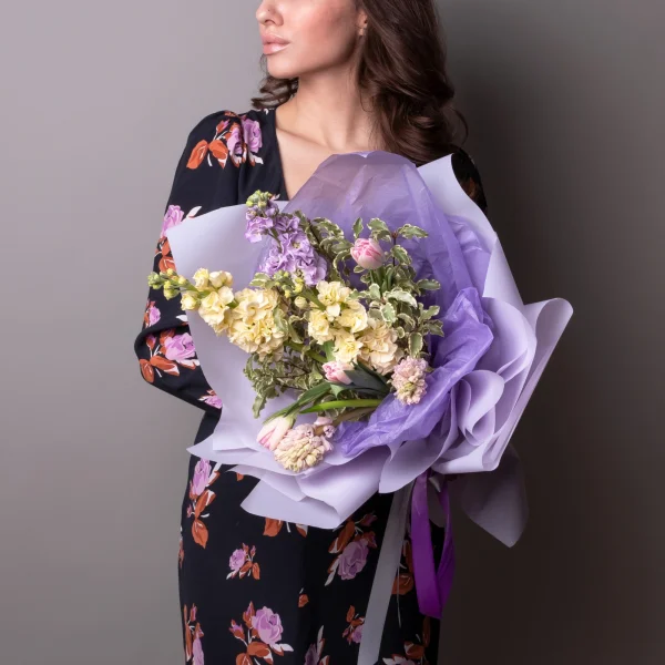 Флористический букет "Лавандовый раф"_2