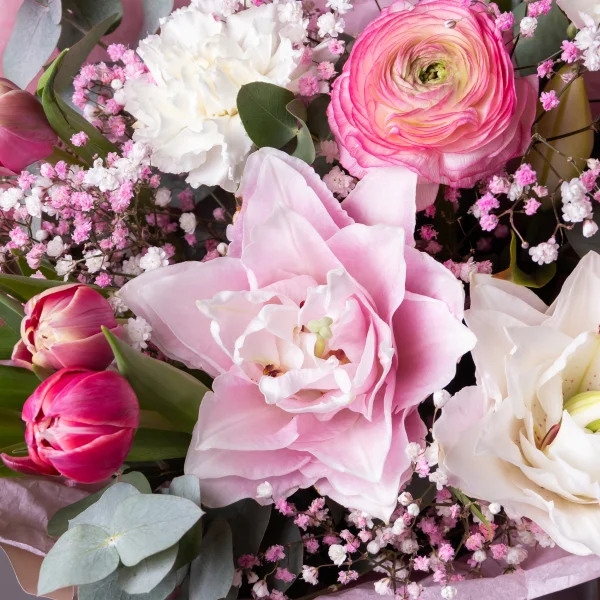 Флористический букет "Рассветная роса"_3