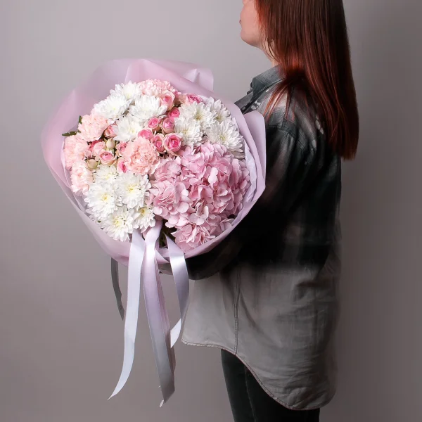 Флористический букет "Розовое счастье"_2