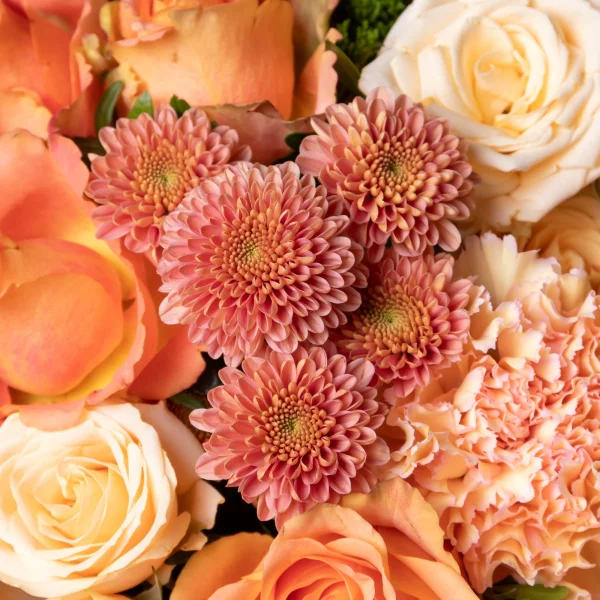 Флористический букет "Персиковый сад М"_6