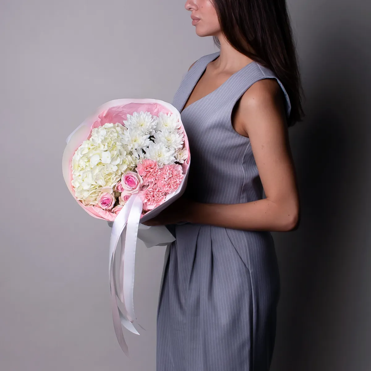 Флористический букет "Белое счастье XS"_2