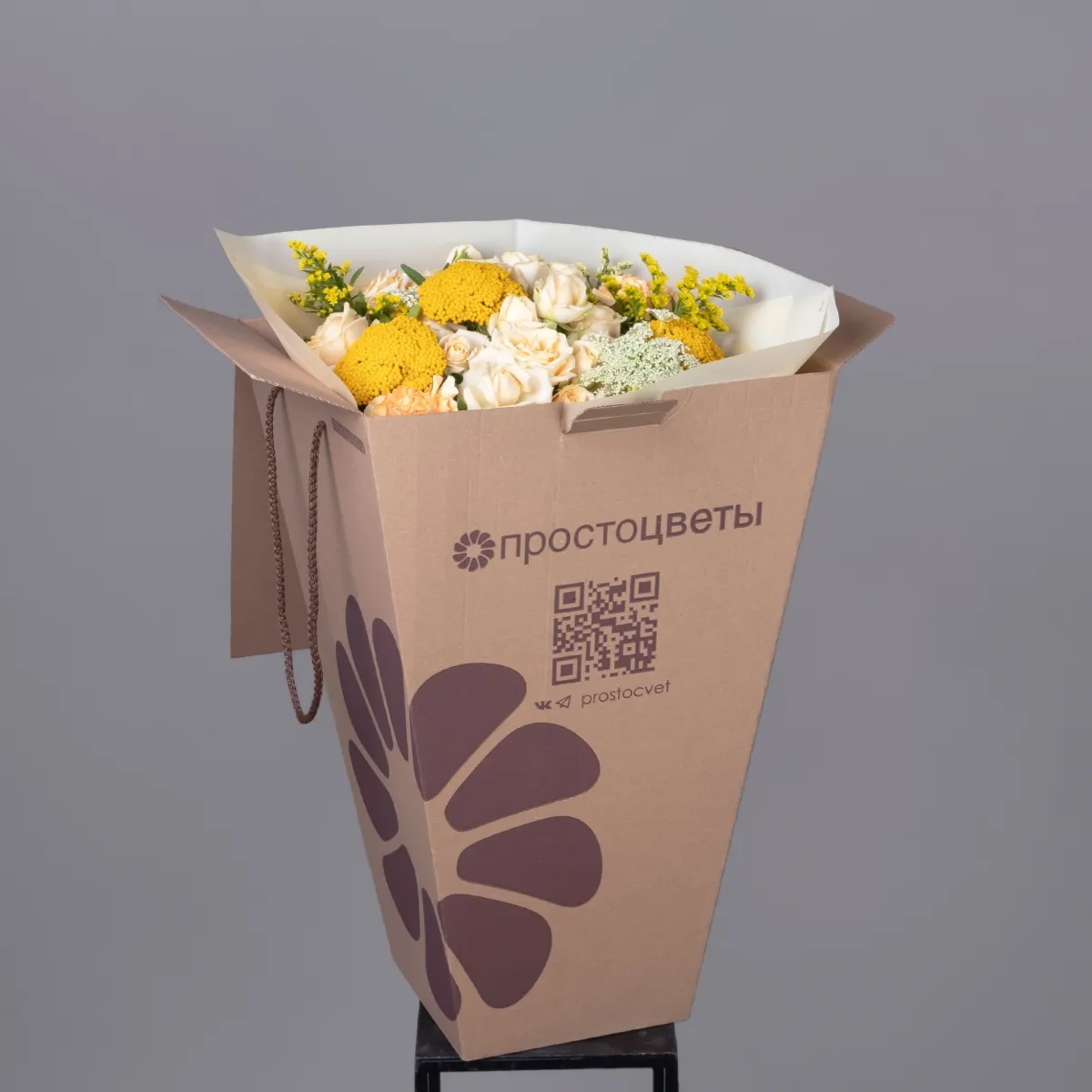 Флористический букет "Ванильное небо"_5