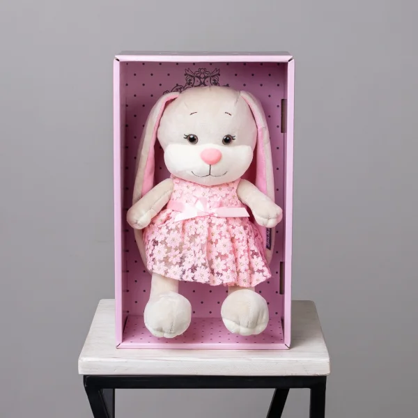 Игрушка Maxitoys, Зайка Лин В Кружевном Розовом Платье, 20 см, в Коробке_1