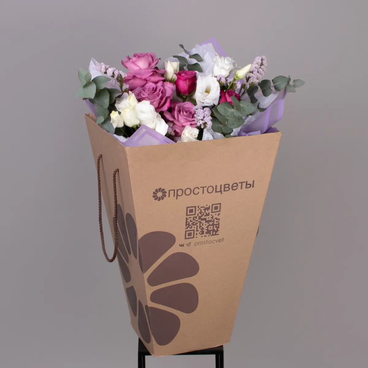 Флористический букет NEW "Черничный пирог M"_6