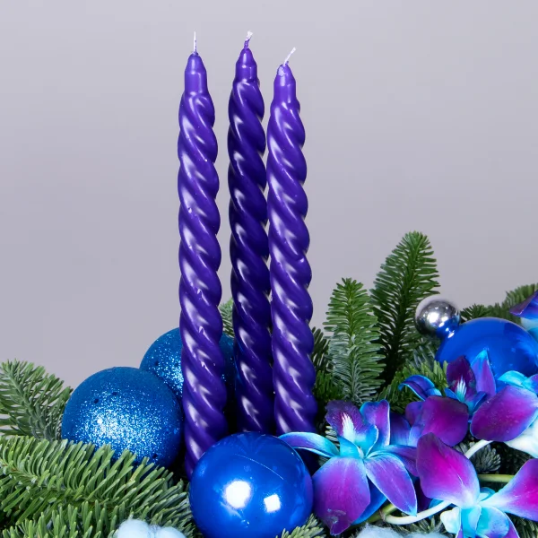 Композиция "Новогодняя с дендробиумом и хлопком"_3